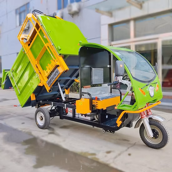 Triciclo elettrico per la raccolta dei rifiuti a tre ruote in Cina